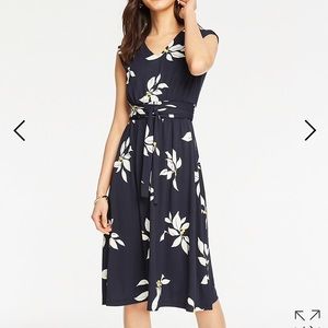 Ann Taylor floral tie waist dress